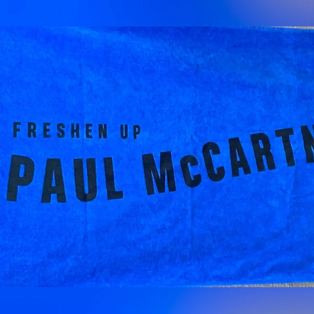 Paul McCartney Freshen Up Blue Beach Towel 2018 2019 Concert 100% Cotton